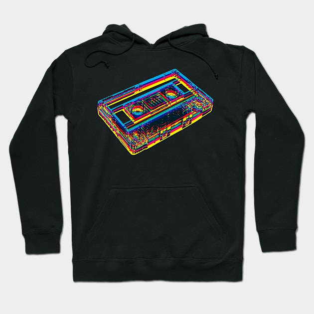 Offset Cassette Tape Hoodie by Wright Art